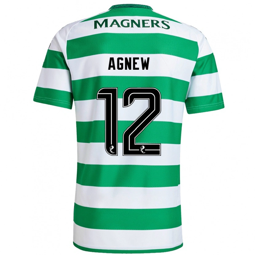 Danxen Barn Murphy Agnew #12 Grön Vit Hemmatröja Matchtröjor 2024/25 Tröjor T-Tröja