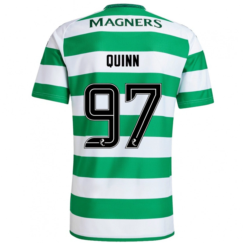 Danxen Barn Ben Quinn #97 Grön Vit Hemmatröja Matchtröjor 2024/25 Tröjor T-Tröja