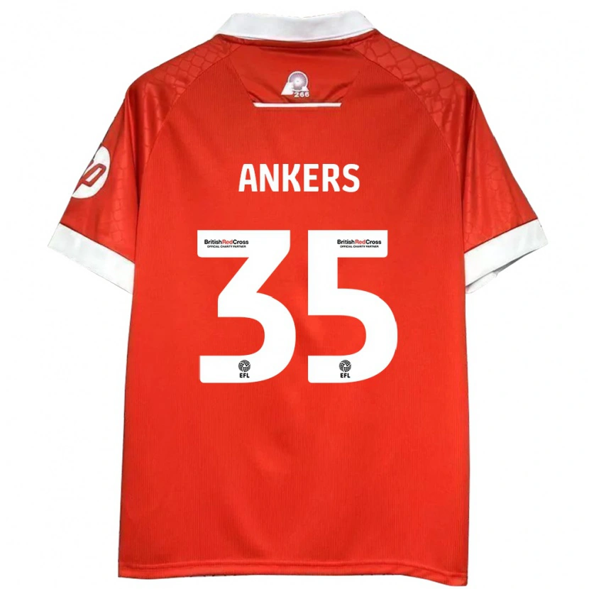 Danxen Barn Chloe Ankers #35 Röd Vit Hemmatröja Matchtröjor 2024/25 Tröjor T-Tröja