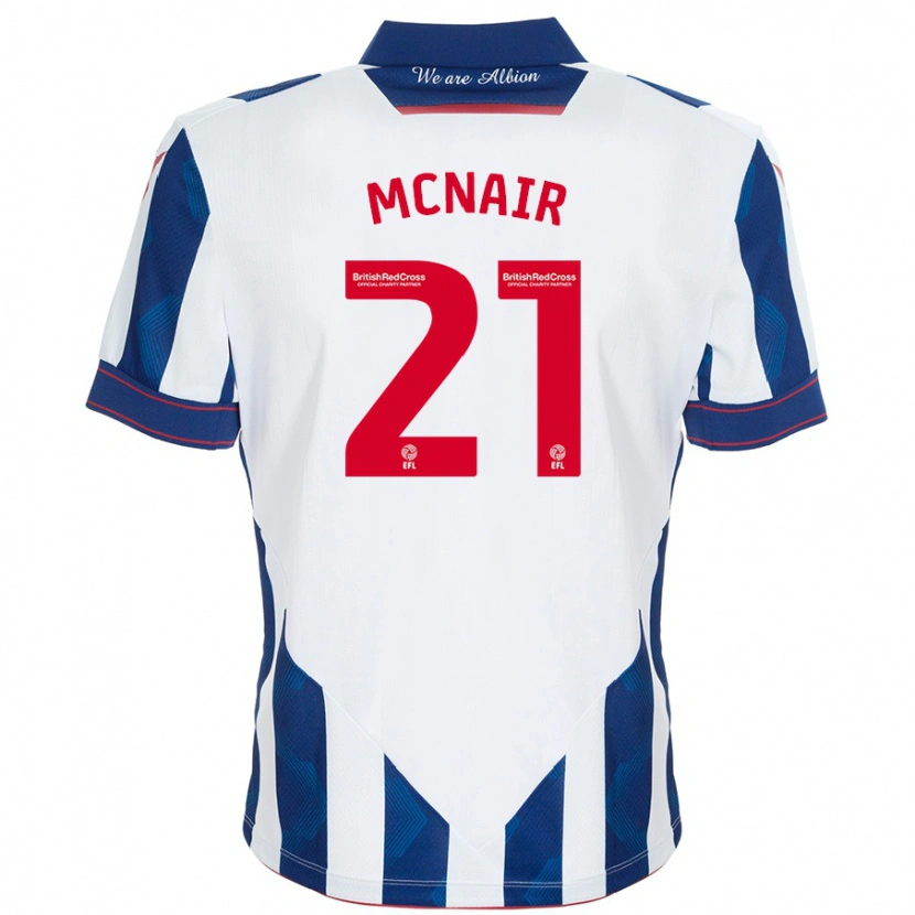 Danxen Barn Paddy Mcnair #21 Vit Mörkblå Hemmatröja Matchtröjor 2024/25 Tröjor T-Tröja