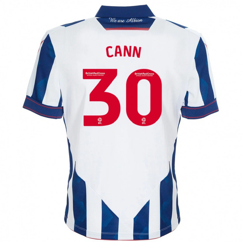 Danxen Barn Ted Cann #30 Vit Mörkblå Hemmatröja Matchtröjor 2024/25 Tröjor T-Tröja