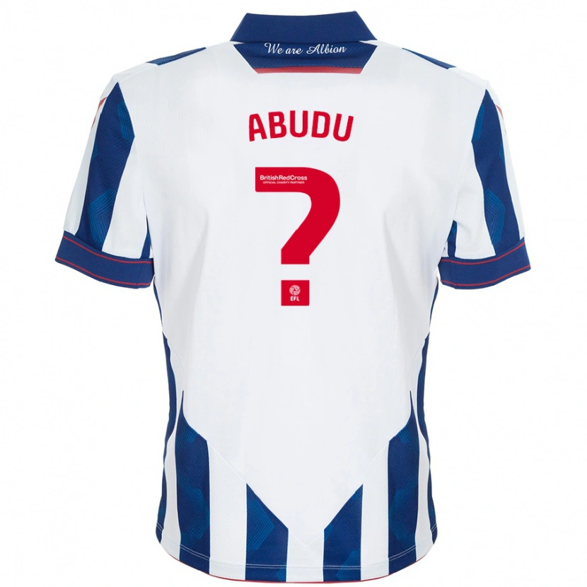 Danxen Barn Abdul Abudu #0 Vit Mörkblå Hemmatröja Matchtröjor 2024/25 Tröjor T-Tröja