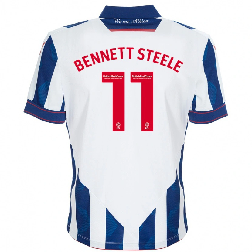 Danxen Barn Lizzie Bennett-Steele #11 Vit Mörkblå Hemmatröja Matchtröjor 2024/25 Tröjor T-Tröja