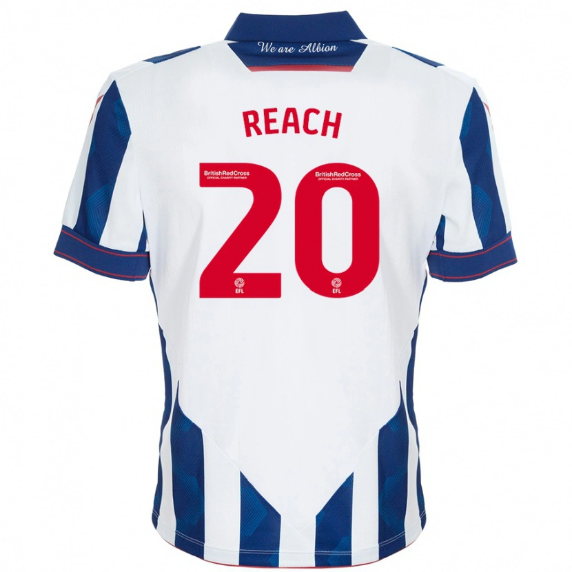 Danxen Barn Adam Reach #20 Vit Mörkblå Hemmatröja Matchtröjor 2024/25 Tröjor T-Tröja