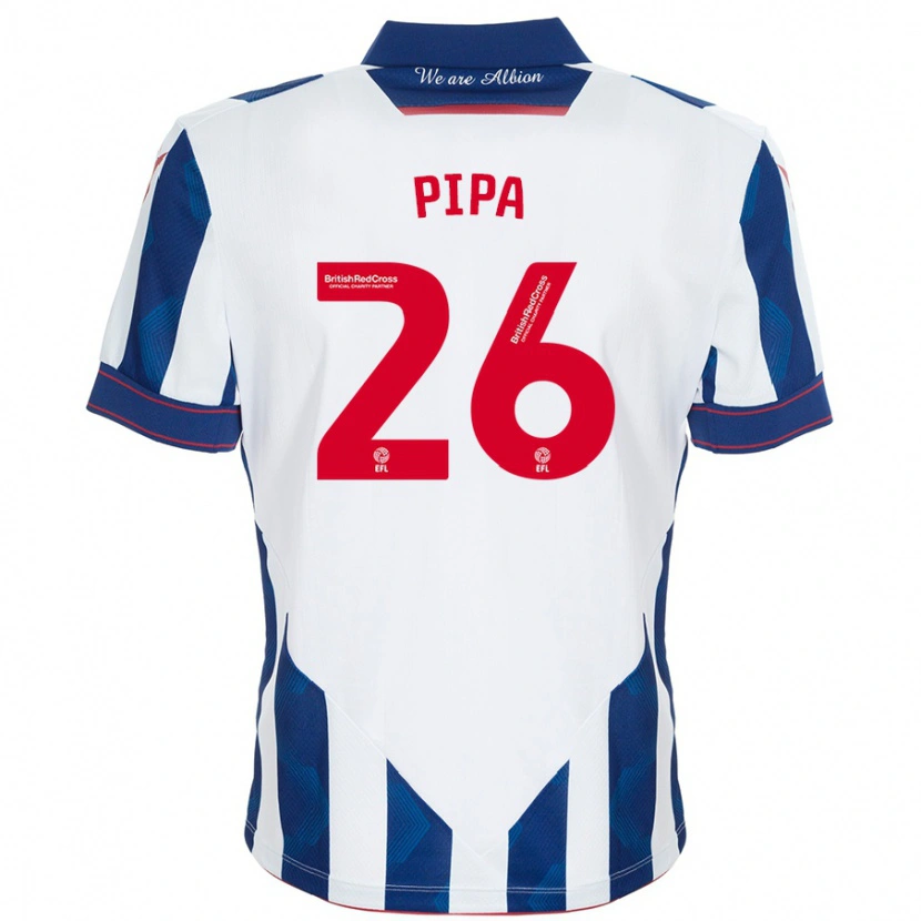 Danxen Barn Pipa #26 Vit Mörkblå Hemmatröja Matchtröjor 2024/25 Tröjor T-Tröja