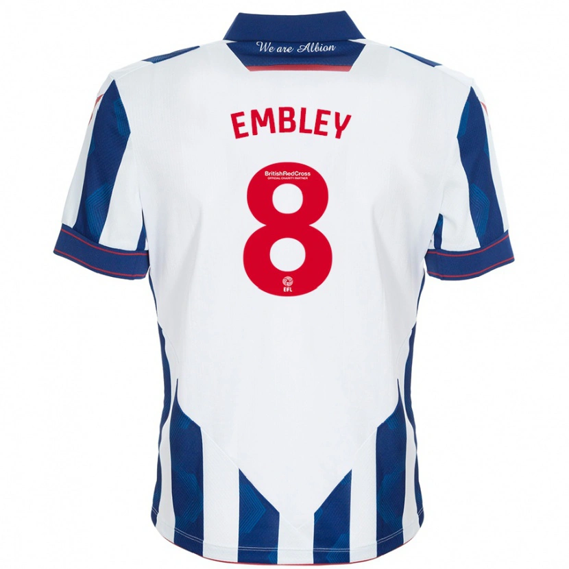 Danxen Barn Rosie Embley #8 Vit Mörkblå Hemmatröja Matchtröjor 2024/25 Tröjor T-Tröja