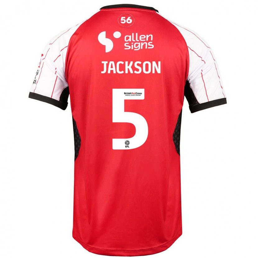 Danxen Barn Adam Jackson #5 Vit Hemmatröja Matchtröjor 2024/25 Tröjor T-Tröja
