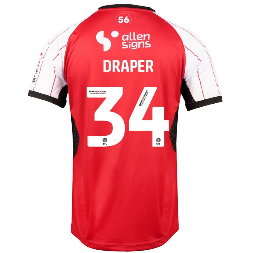 Danxen Barn Freddie Draper #34 Vit Hemmatröja Matchtröjor 2024/25 Tröjor T-Tröja