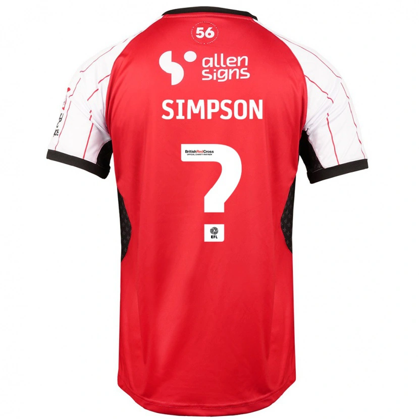 Danxen Barn John Simpson #0 Vit Hemmatröja Matchtröjor 2024/25 Tröjor T-Tröja