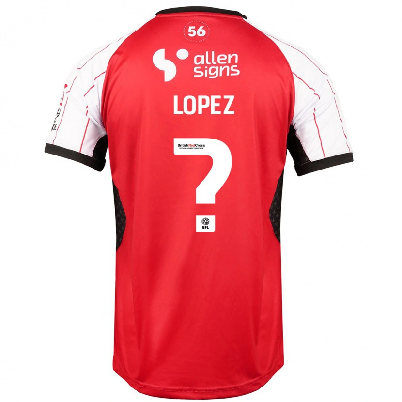 Danxen Barn Jersey Lopez #0 Vit Hemmatröja Matchtröjor 2024/25 Tröjor T-Tröja