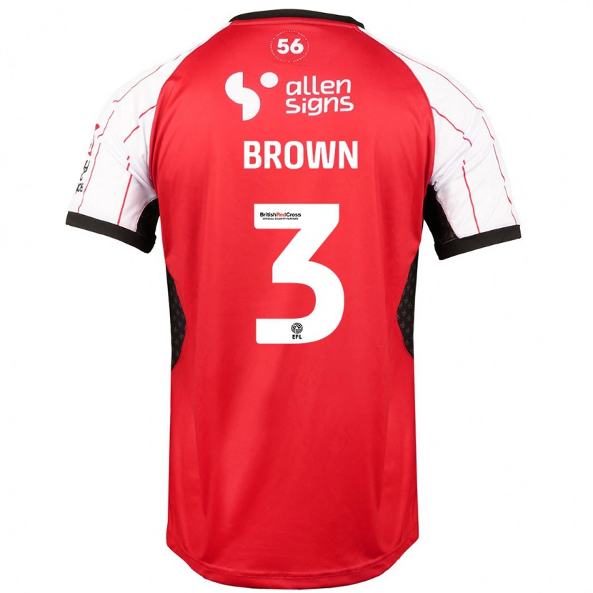 Danxen Barn Jaden Brown #3 Vit Hemmatröja Matchtröjor 2024/25 Tröjor T-Tröja
