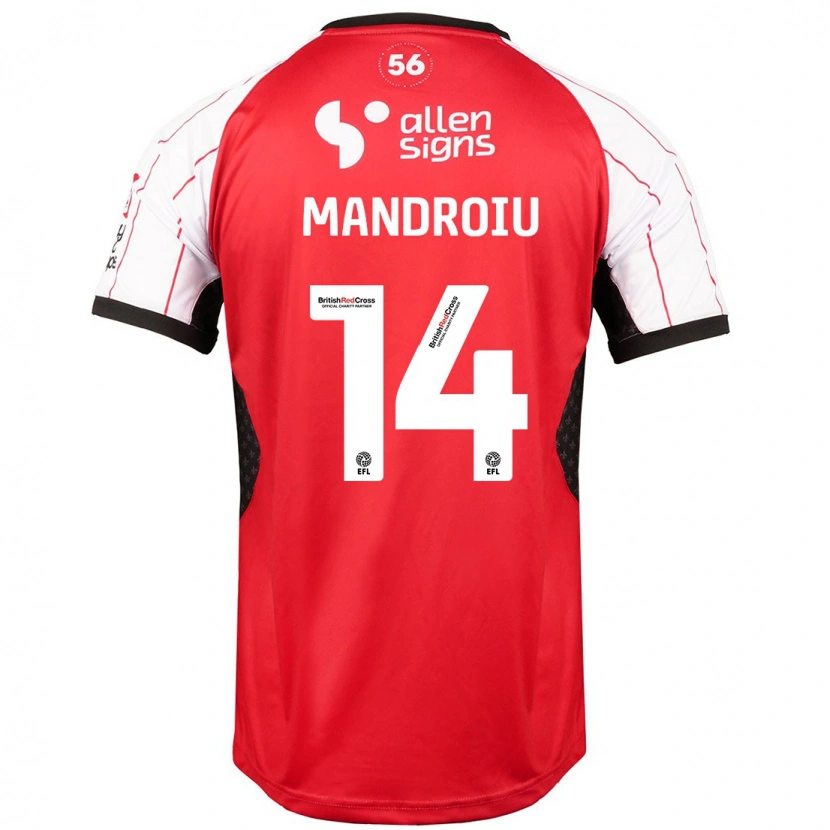 Danxen Barn Daniel Mandroiu #14 Vit Hemmatröja Matchtröjor 2024/25 Tröjor T-Tröja