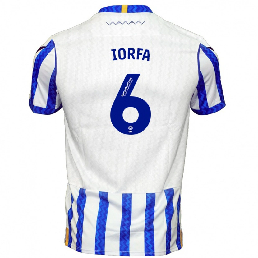Danxen Barn Dominic Iorfa #6 Blå Vit Hemmatröja Matchtröjor 2024/25 Tröjor T-Tröja
