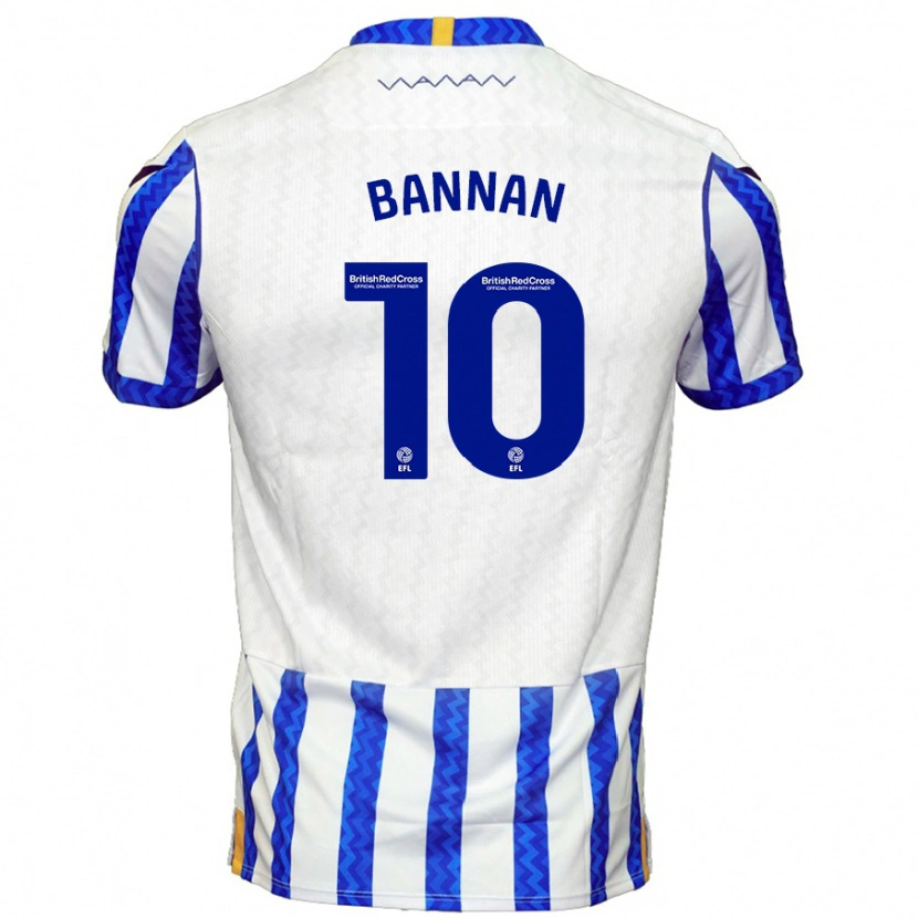 Danxen Barn Barry Bannan #10 Blå Vit Hemmatröja Matchtröjor 2024/25 Tröjor T-Tröja