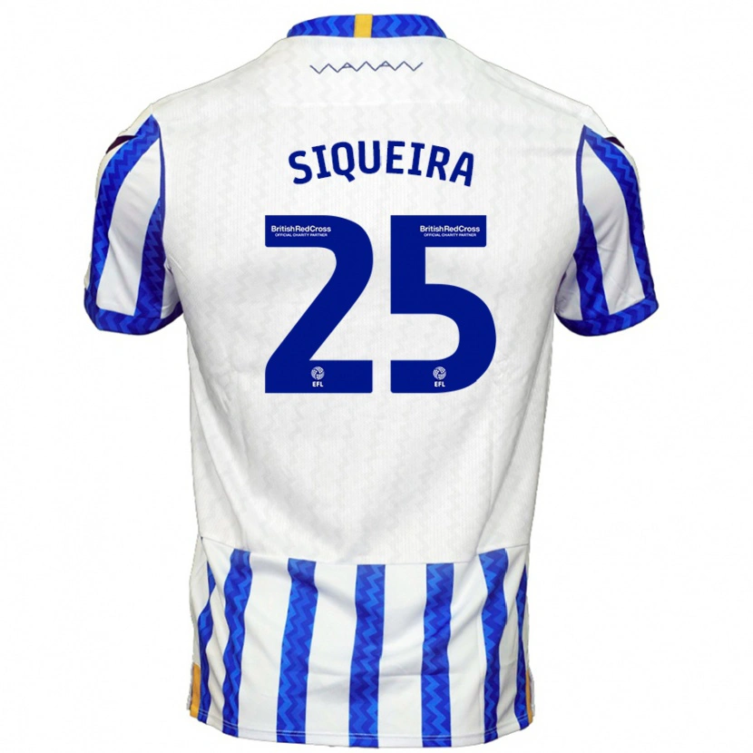 Danxen Barn Guilherme Siqueira #25 Blå Vit Hemmatröja Matchtröjor 2024/25 Tröjor T-Tröja