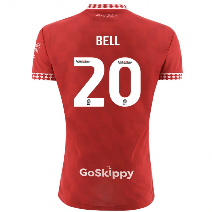 Danxen Barn Sam Bell #20 Röd Hemmatröja Matchtröjor 2024/25 Tröjor T-Tröja