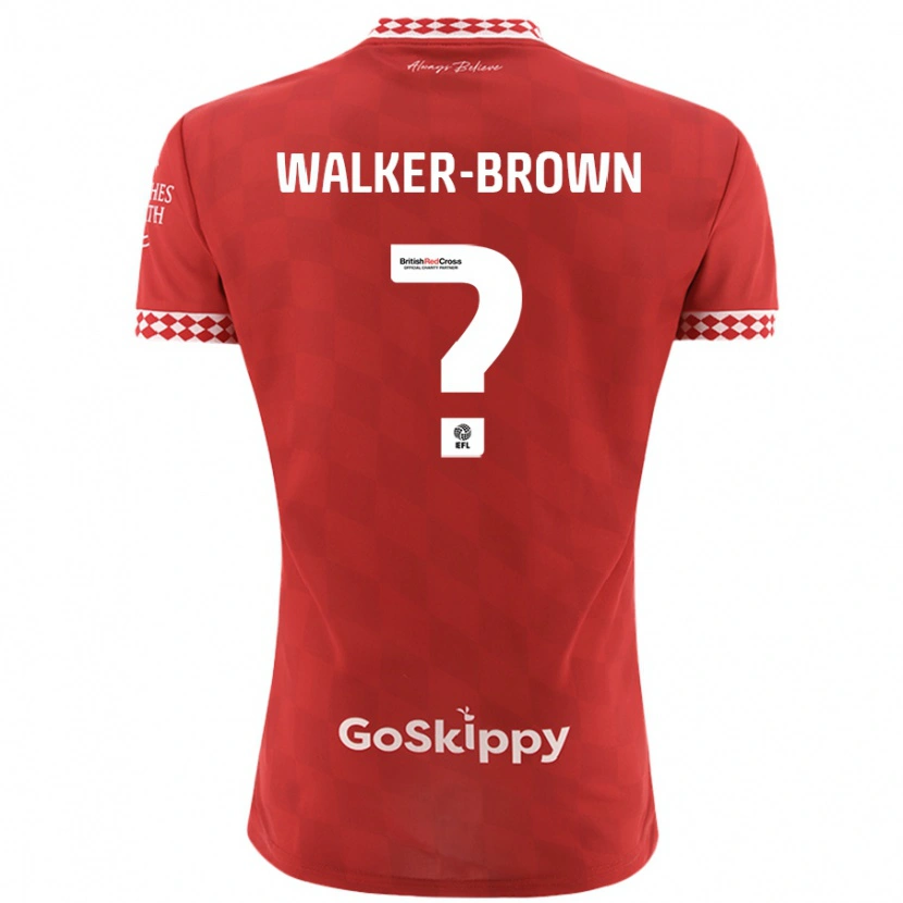 Danxen Barn Rushon Walker-Brown #0 Röd Hemmatröja Matchtröjor 2024/25 Tröjor T-Tröja