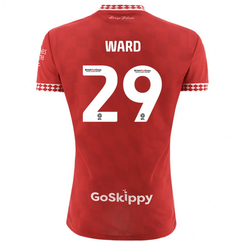 Danxen Barn Mari Ward #29 Röd Hemmatröja Matchtröjor 2024/25 Tröjor T-Tröja
