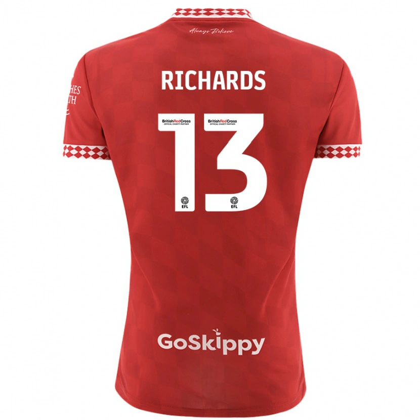 Danxen Barn Harvey Wiles-Richards #13 Röd Hemmatröja Matchtröjor 2024/25 Tröjor T-Tröja