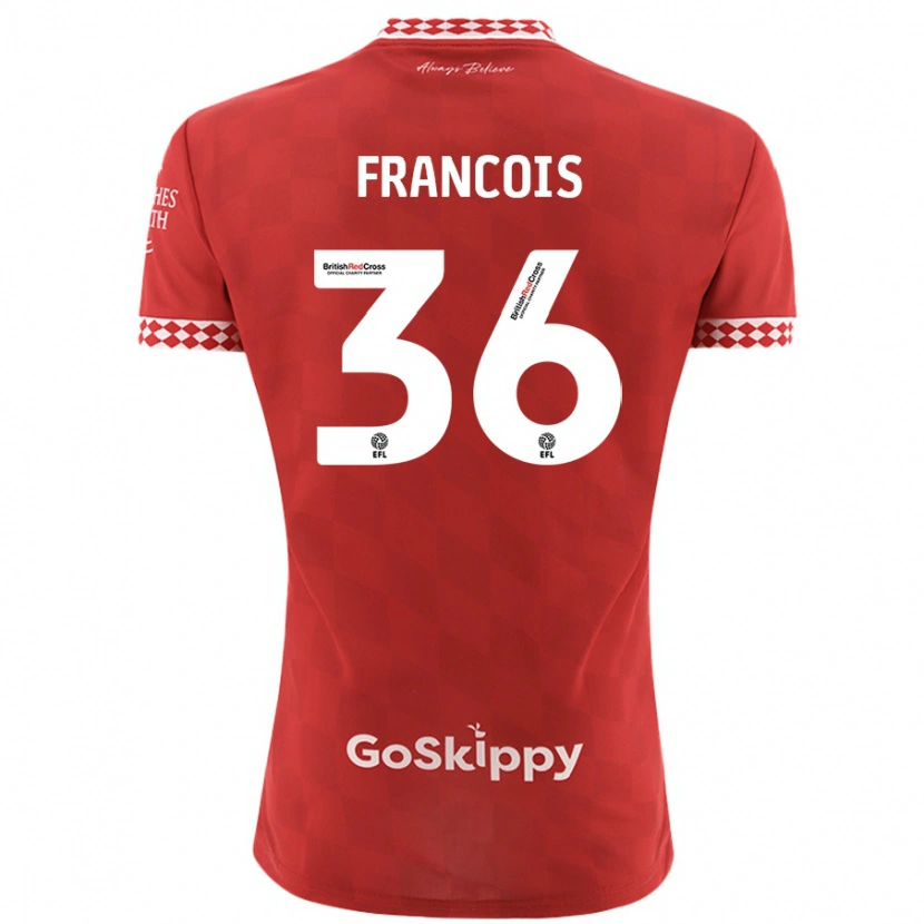 Danxen Barn Marlee Francois #36 Röd Hemmatröja Matchtröjor 2024/25 Tröjor T-Tröja