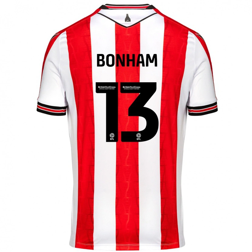 Danxen Barn Jack Bonham #13 Röd Vit Hemmatröja Matchtröjor 2024/25 Tröjor T-Tröja