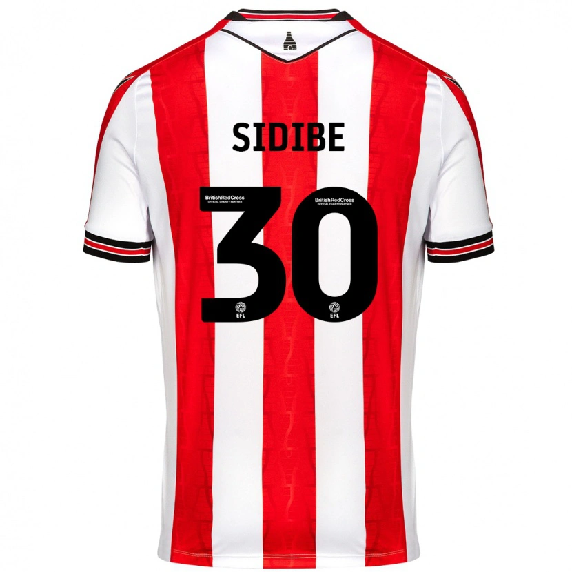 Danxen Barn Souleymane Sidibe #30 Röd Vit Hemmatröja Matchtröjor 2024/25 Tröjor T-Tröja