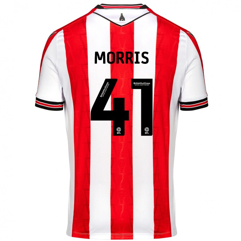 Danxen Barn Scott Morris #41 Röd Vit Hemmatröja Matchtröjor 2024/25 Tröjor T-Tröja