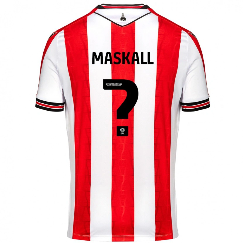 Danxen Barn Josh Maskall #0 Röd Vit Hemmatröja Matchtröjor 2024/25 Tröjor T-Tröja