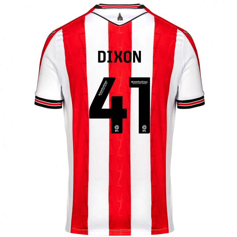 Danxen Barn Jaden Dixon #41 Röd Vit Hemmatröja Matchtröjor 2024/25 Tröjor T-Tröja