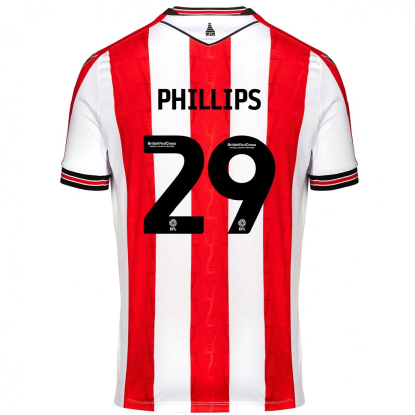 Danxen Barn D'margio Wright-Phillips #29 Röd Vit Hemmatröja Matchtröjor 2024/25 Tröjor T-Tröja