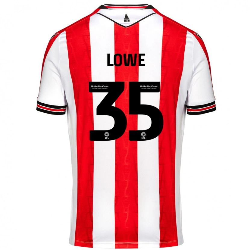Danxen Barn Nathan Lowe #35 Röd Vit Hemmatröja Matchtröjor 2024/25 Tröjor T-Tröja