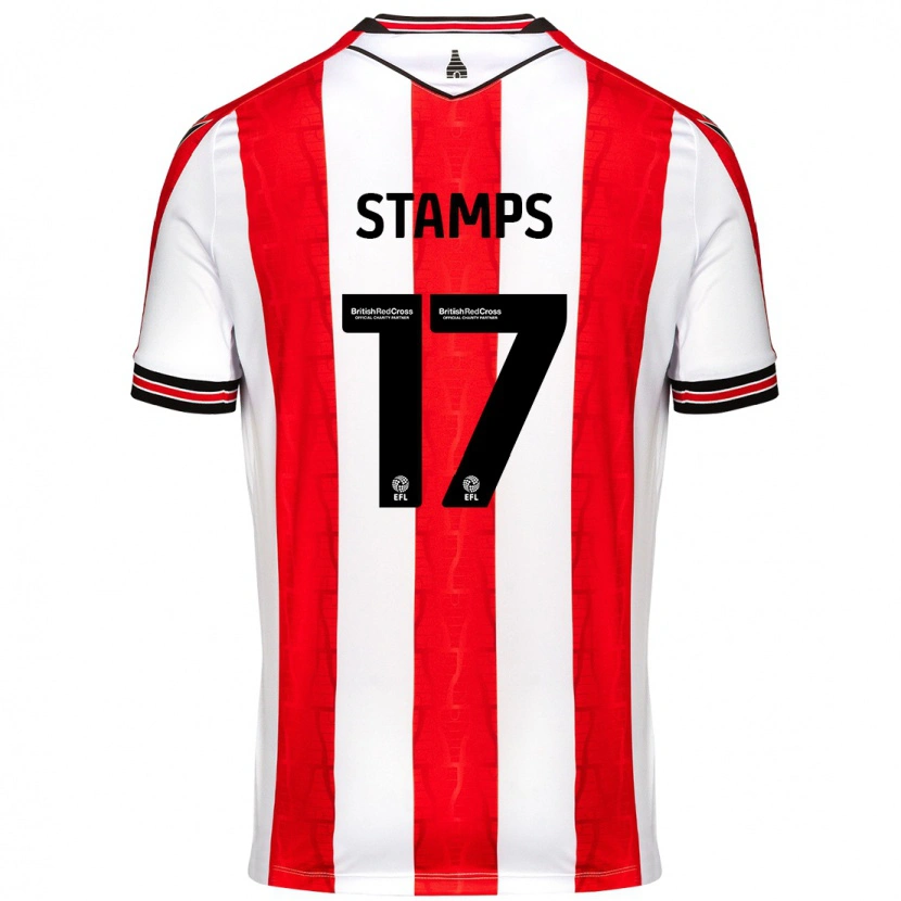 Danxen Barn Shannon Stamps #17 Röd Vit Hemmatröja Matchtröjor 2024/25 Tröjor T-Tröja