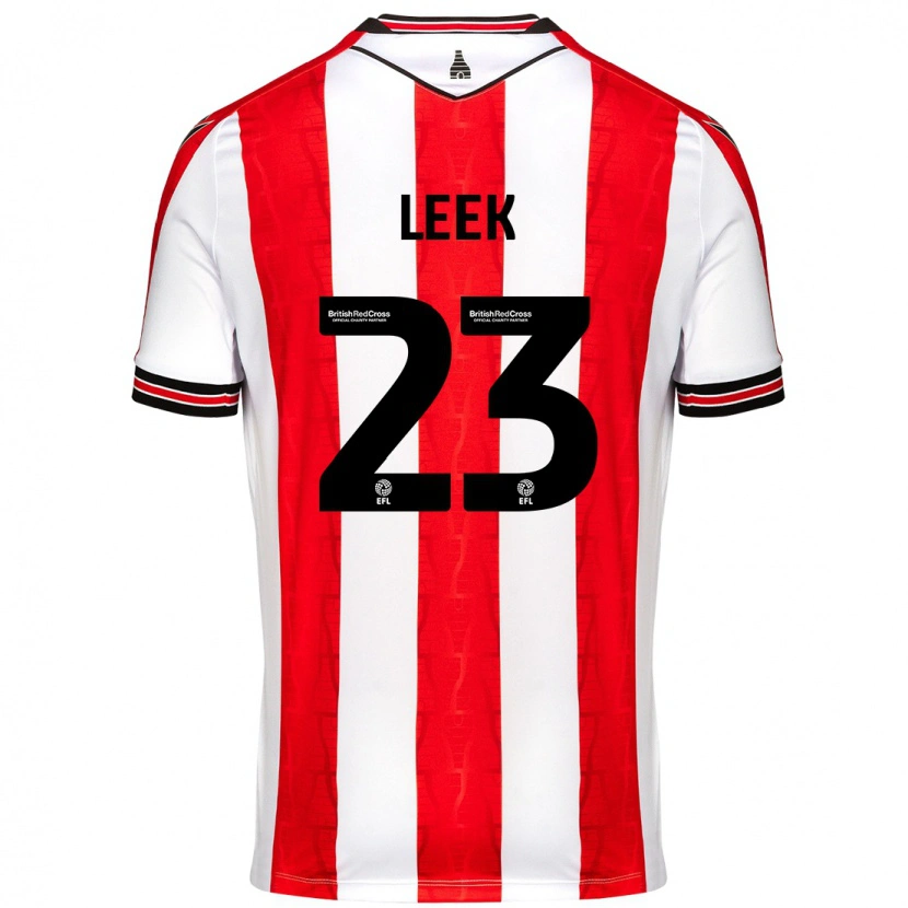 Danxen Barn Ellie Leek #23 Röd Vit Hemmatröja Matchtröjor 2024/25 Tröjor T-Tröja