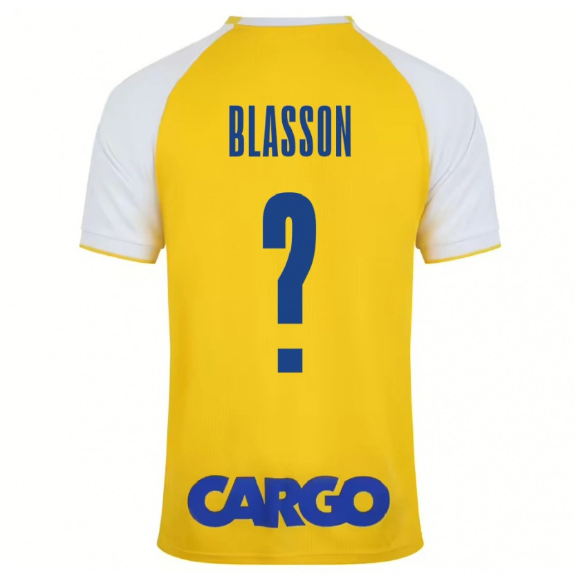 Danxen Barn Ariel Blasson #0 Gul Vit Hemmatröja Matchtröjor 2024/25 Tröjor T-Tröja
