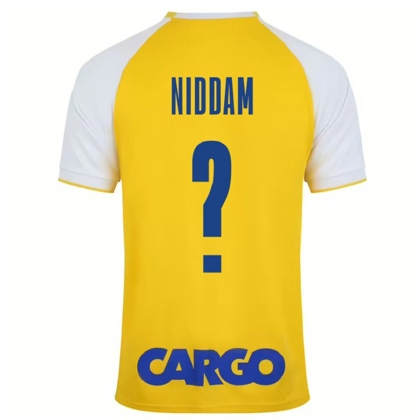 Danxen Barn Nadav Niddam #0 Gul Vit Hemmatröja Matchtröjor 2024/25 Tröjor T-Tröja