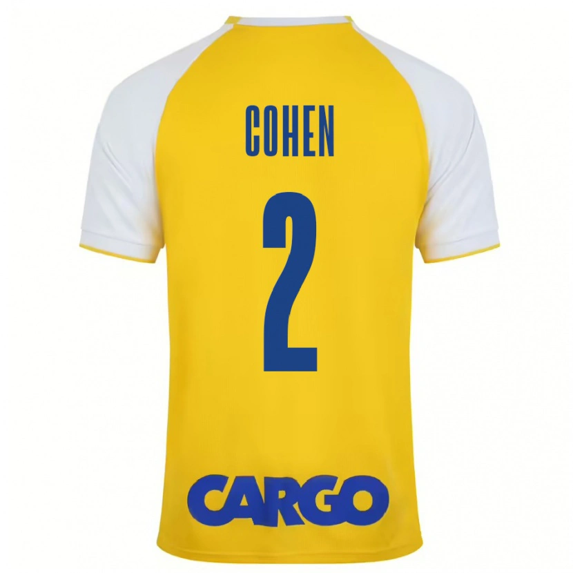 Danxen Barn Avishay Cohen #2 Gul Vit Hemmatröja Matchtröjor 2024/25 Tröjor T-Tröja