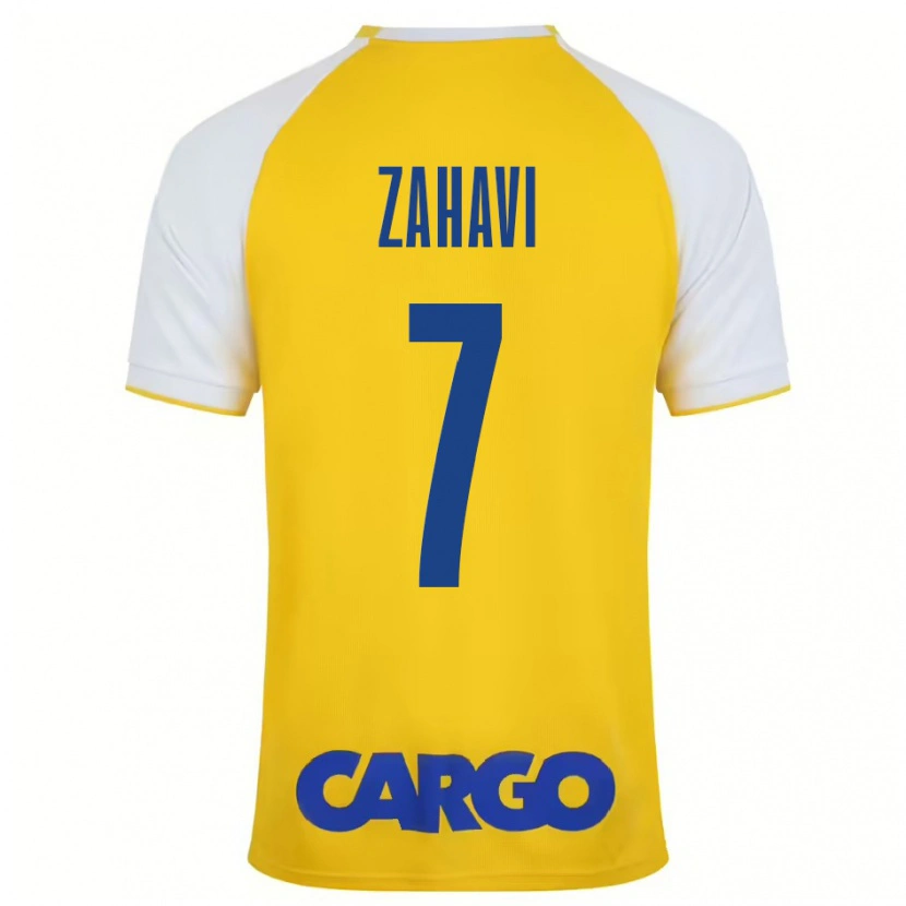Danxen Barn Eran Zahavi #7 Gul Vit Hemmatröja Matchtröjor 2024/25 Tröjor T-Tröja