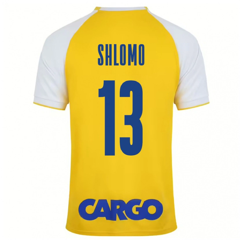 Danxen Barn Raz Shlomo #13 Gul Vit Hemmatröja Matchtröjor 2024/25 Tröjor T-Tröja