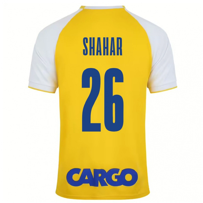 Danxen Barn Ido Shahar #26 Gul Vit Hemmatröja Matchtröjor 2024/25 Tröjor T-Tröja