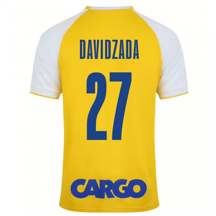 Danxen Barn Ofir Davidzada #27 Gul Vit Hemmatröja Matchtröjor 2024/25 Tröjor T-Tröja