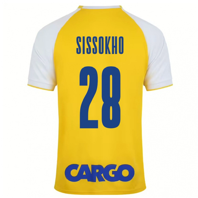 Danxen Barn Issouf Sissokho #28 Gul Vit Hemmatröja Matchtröjor 2024/25 Tröjor T-Tröja