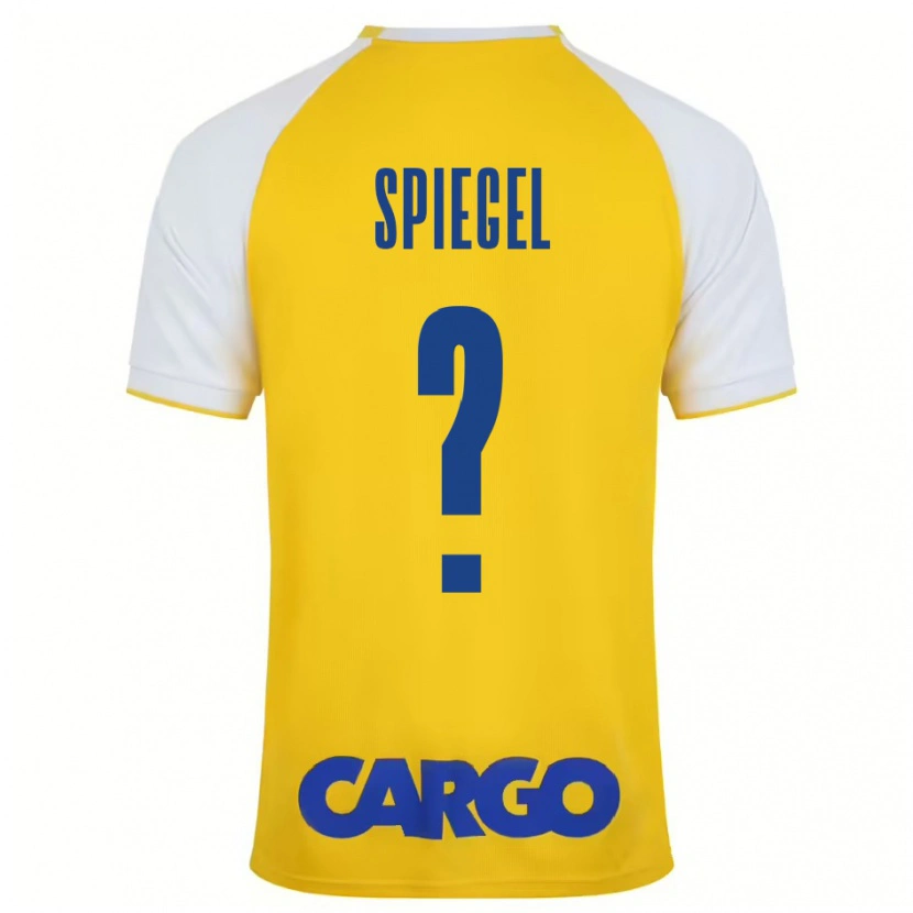Danxen Barn Liran Shpigel #0 Gul Vit Hemmatröja Matchtröjor 2024/25 Tröjor T-Tröja