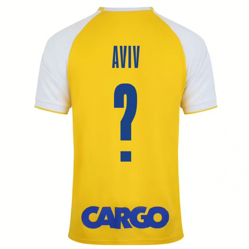 Danxen Barn Yoyo Aviv #0 Gul Vit Hemmatröja Matchtröjor 2024/25 Tröjor T-Tröja