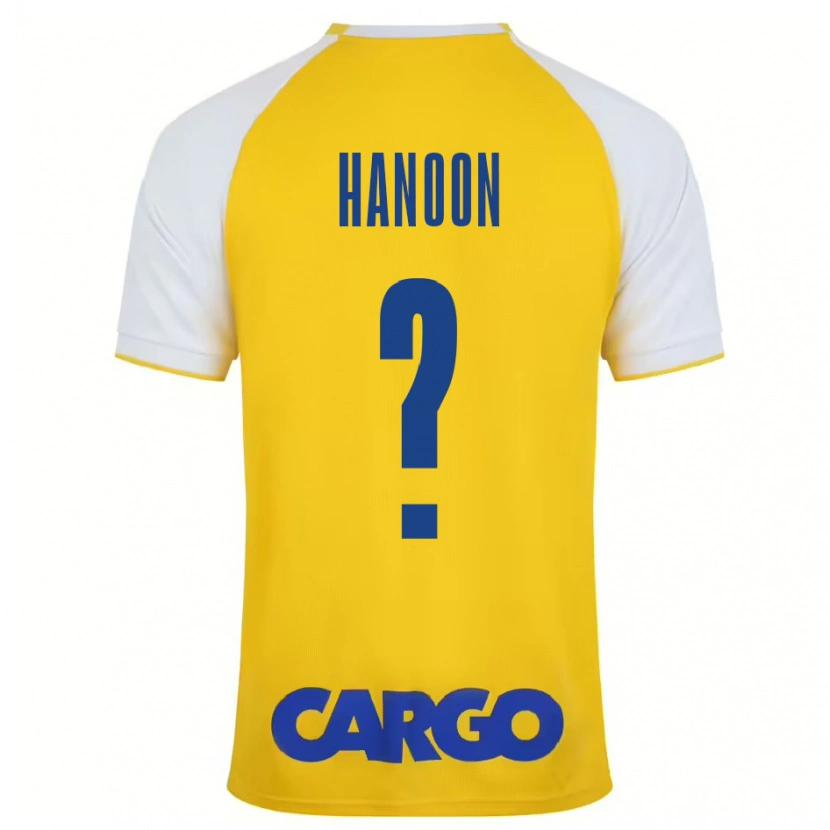 Danxen Barn Agam Hanoon #0 Gul Vit Hemmatröja Matchtröjor 2024/25 Tröjor T-Tröja