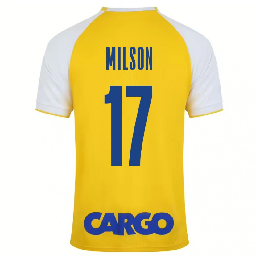 Danxen Barn Milson #17 Gul Vit Hemmatröja Matchtröjor 2024/25 Tröjor T-Tröja