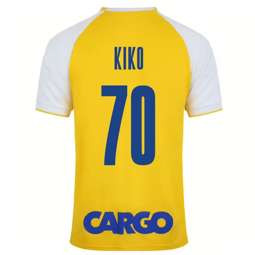 Danxen Barn Kiko Bondoso #70 Gul Vit Hemmatröja Matchtröjor 2024/25 Tröjor T-Tröja
