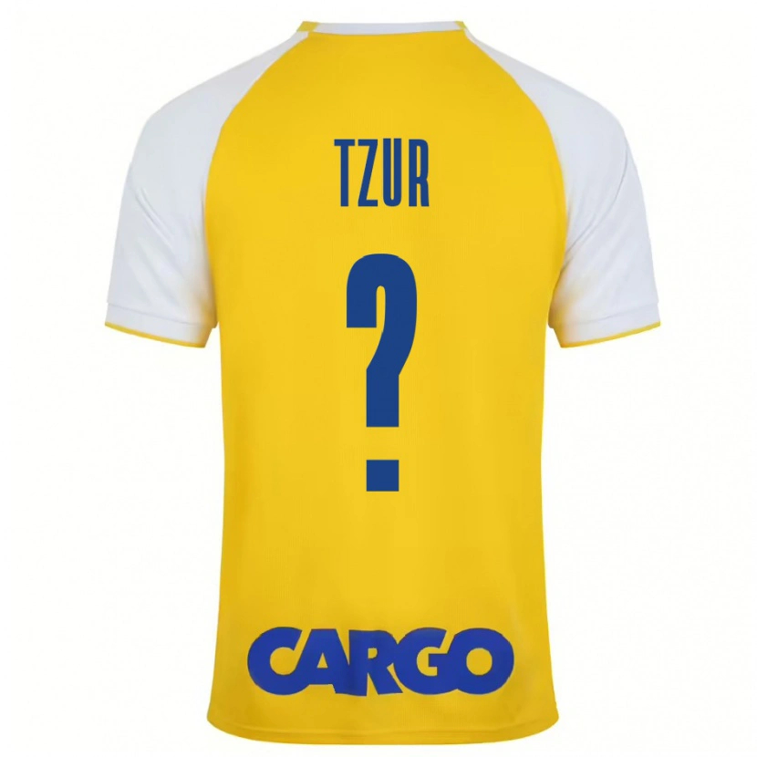 Danxen Barn Amit Tzur #0 Gul Vit Hemmatröja Matchtröjor 2024/25 Tröjor T-Tröja