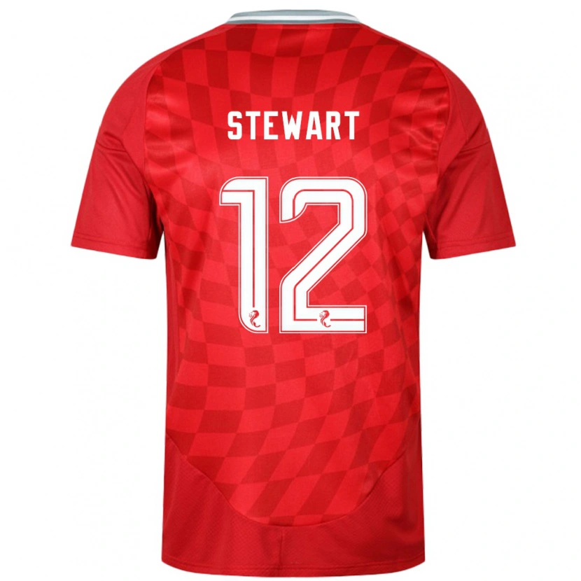 Danxen Barn Hannah Stewart #12 Röd Hemmatröja Matchtröjor 2024/25 Tröjor T-Tröja
