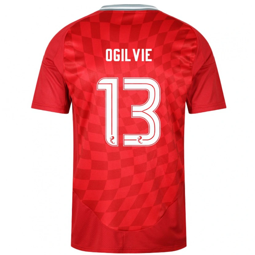 Danxen Barn Francesca Ogilvie #13 Röd Hemmatröja Matchtröjor 2024/25 Tröjor T-Tröja