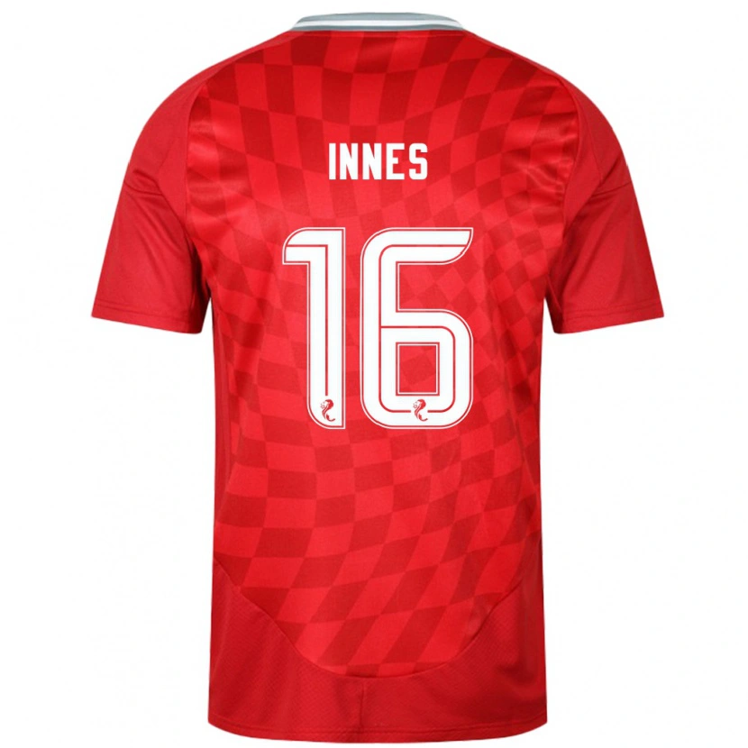 Danxen Barn Hannah Innes #16 Röd Hemmatröja Matchtröjor 2024/25 Tröjor T-Tröja